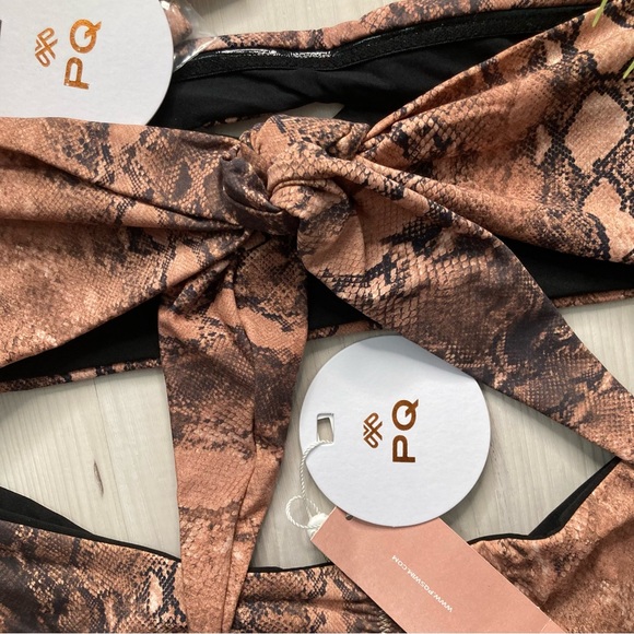 PQ Swim | PilyQ Bandeau Color Block Bikini Set - Picture 9 of 16